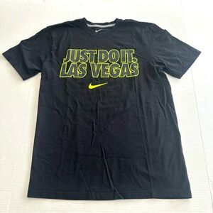 Nike JUST DO IT LAS VEGAS‎ Tshirt Black Neon Green 100% Cotton Men’s Size M NWOT